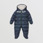 Burberry Burberry Childrens Logo Print Down-filled Puffer Suit, Size: 12m, Blue