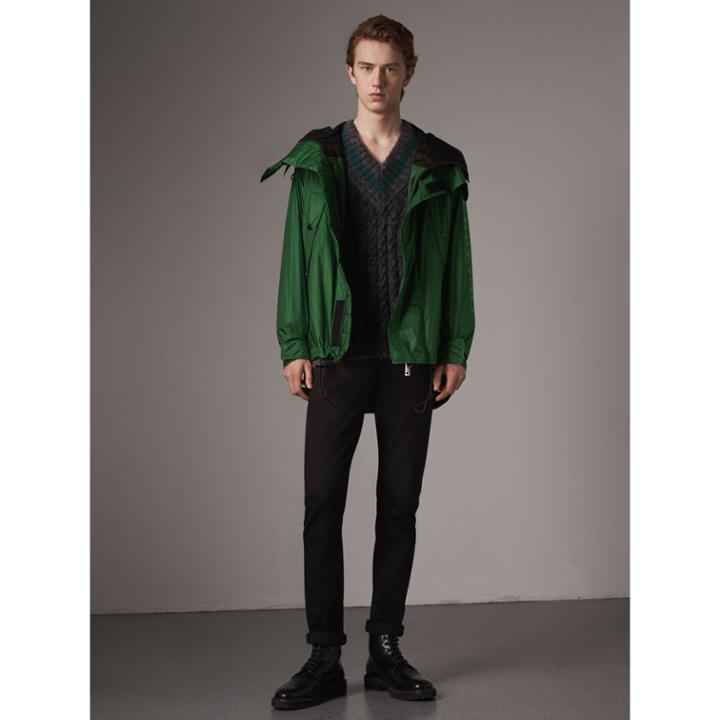 Burberry Burberry Lightweight Hooded Jacket, Size: 48, Green
