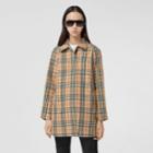 Burberry Burberry Vintage Check Recycled Polyester Car Coat, Size: 0, Beige