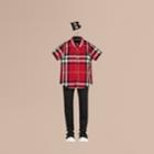 Burberry Burberry Short-sleeve Check Cotton Twill Shirt, Size: 4y, Red