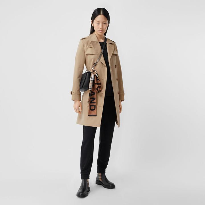 Burberry Burberry The Short Islington Trench Coat, Size: 0, Yellow
