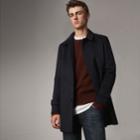 Burberry Burberry Wool Cashmere Car Coat, Size: 44, Blue
