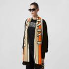Burberry Burberry Logo Jacquard Scarf Detail Wool Cashmere Cardigan, Size: Xxs, Black