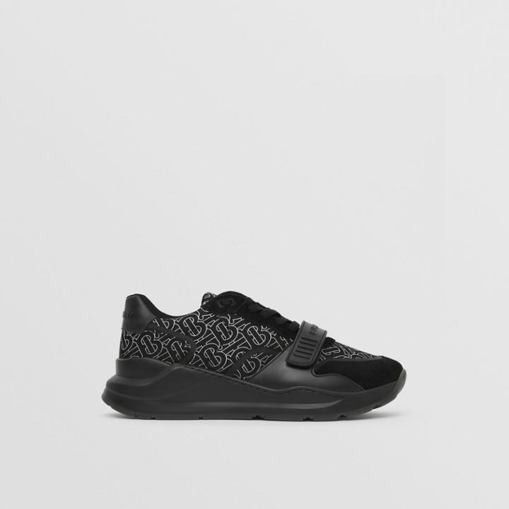 Burberry Burberry Monogram Print Nylon Sneakers, Size: 39