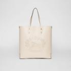 Burberry Burberry Large Embossed Crest Leather Tote, Grey