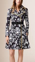 Burberry Prorsum Printed Nubuck Trench Coat