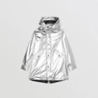 Burberry Burberry Childrens Detachable Hood Metallic Nylon Parka, Size: 10y, Grey