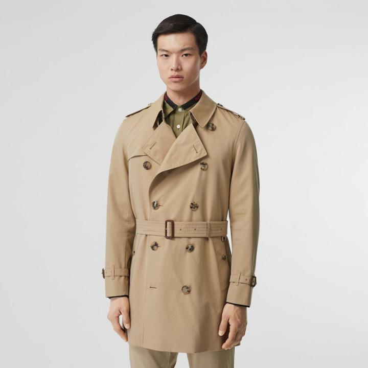 Burberry Burberry The Short Wimbledon Trench Coat, Size: 40, Honey