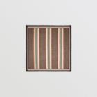Burberry Burberry Icon Stripe Monogram Print Wool Silk Square Large Scarf, Brown