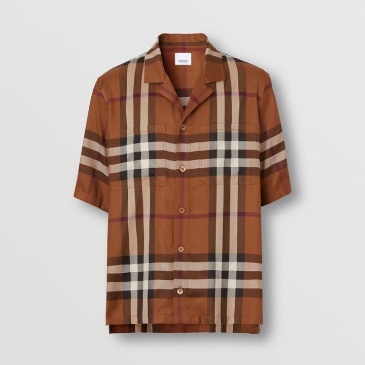 Burberry Burberry Short-sleeve Check Viscose Shirt