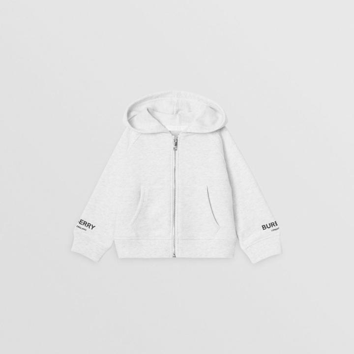 Burberry Burberry Childrens Logo Print Cotton Hooded Top, Size: 2y, White