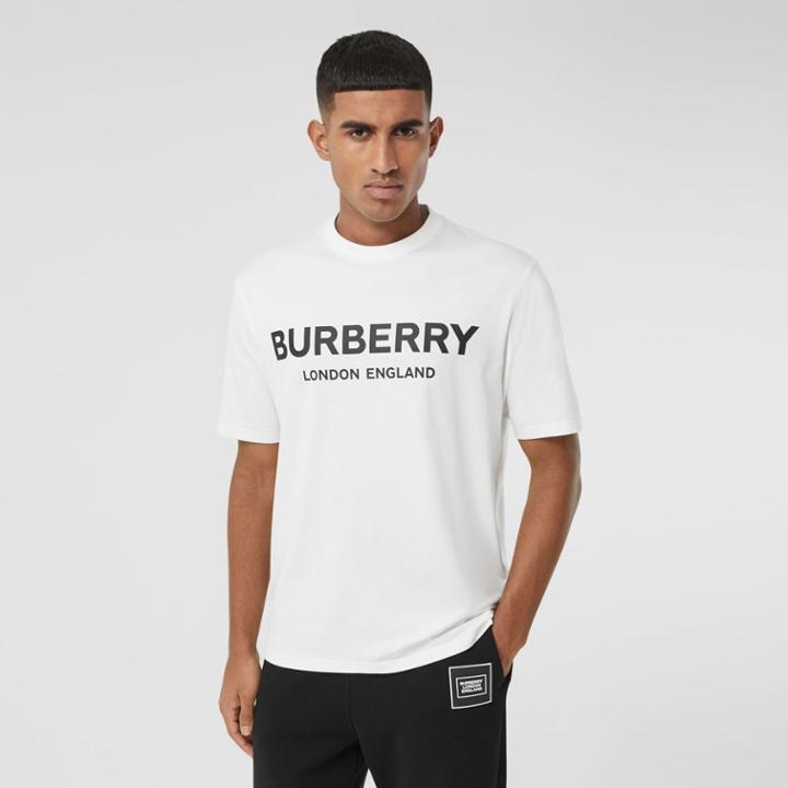 Burberry Burberry Logo Print Cotton T-shirt, Size: Xl, White