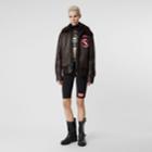 Burberry Burberry Detachable Shearling Collar Flight Jacket With Warmer, Size: 06, Brown