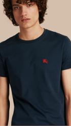 Burberry Burberry Liquid-soft Cotton T-shirt, Size: Xxl, Blue