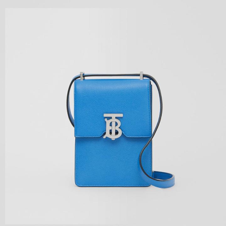 Burberry Burberry Grainy Leather Robin Bag, Blue