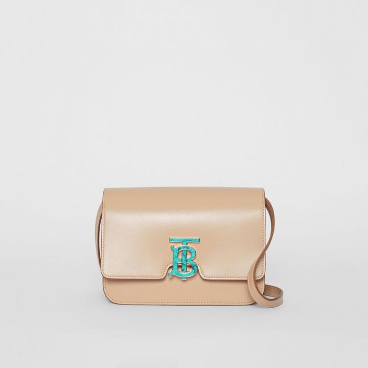 Burberry Burberry Small Leather Tb Bag, Yellow