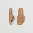 Burberry Burberry Monogram Motif Quilted Lambskin Slides, Size: 45