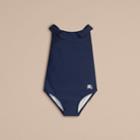 Burberry Burberry Frill Neck Swimsuit, Size: 12y, Blue