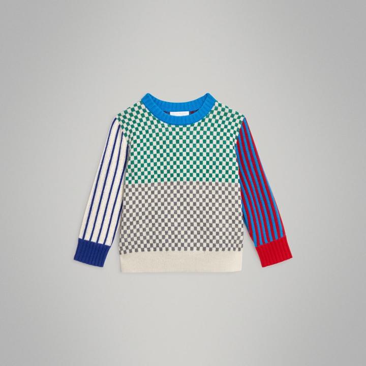 Burberry Burberry Childrens Graphic Cashmere Jacquard Sweater, Size: 14y, Multicolour