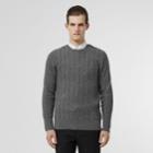Burberry Burberry Cable Knit Cashmere Sweater, Grey