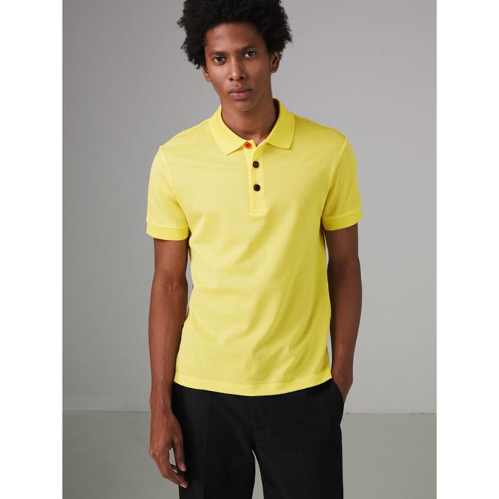 Burberry Burberry Painted Button Cotton Piqu Polo Shirt, Size: Xl