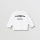 Burberry Burberry Childrens Long-sleeve Horseferry Print Cotton Top, Size: 2y, White