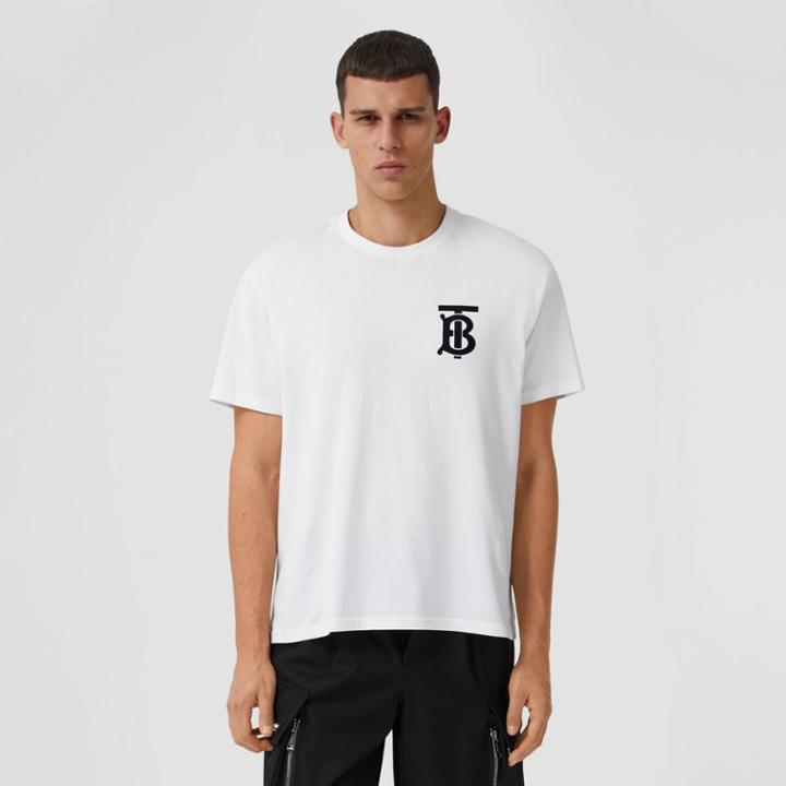 Burberry Burberry Monogram Motif Cotton Oversized T-shirt, Size: L, White