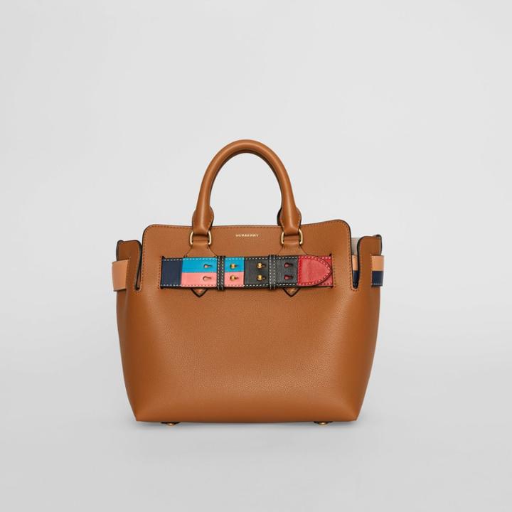 Burberry Burberry The Small Leather Colour Block Detail Belt Bag, Brown