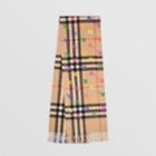 Burberry Burberry The Classic Check Cashmere Scarf In Ekd Print, Brown