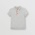 Burberry Burberry Childrens Logo Towelling Polo Shirt, Size: 14y, Grey