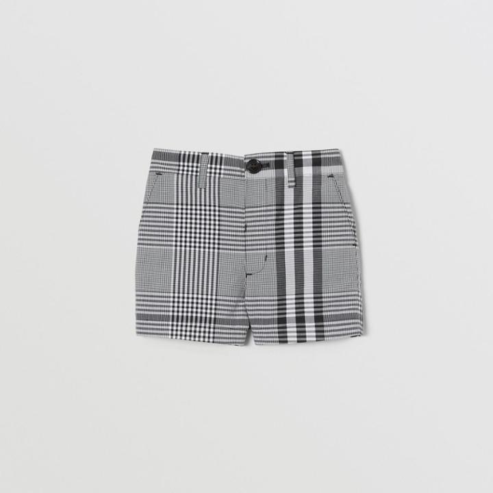 Burberry Burberry Childrens Check Cotton Poplin Tailored Shorts, Size: 18m, Black