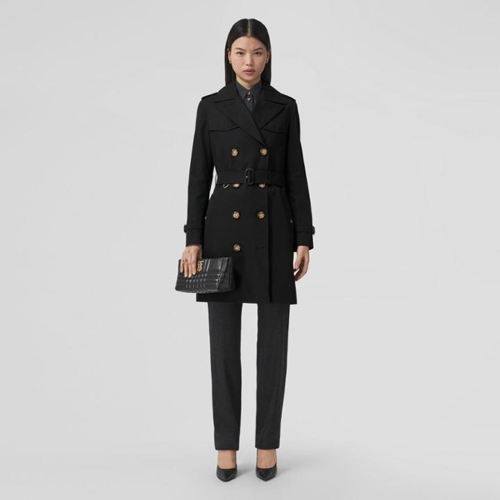 Burberry Burberry The Short Islington Trench Coat, Size: 04, Black