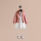 Burberry Burberry Packaway Hood Showerproof Jacket With Check Detail, Size: 14y, Pink