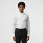 Burberry Burberry Modern Fit Panelled Bib Cotton Twill Evening Shirt, Size: 15.5, White