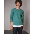 Burberry Burberry Wool Cashmere Mohair Tweed Sweater, Size: Xxxl, Green