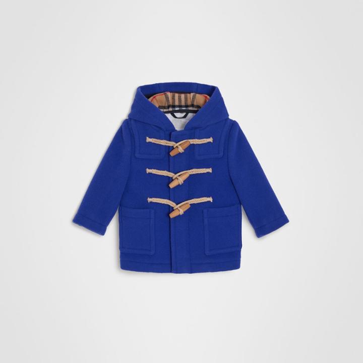 Burberry Burberry Childrens Boiled Wool Duffle Coat, Size: 2y, Blue