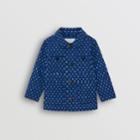 Burberry Burberry Childrens Spot Print Cotton Blend Jacket, Size: 2y, Blue