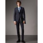 Burberry Burberry Slim Fit Wool Part-canvas Suit, Size: 52r, Blue