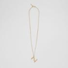 Burberry Burberry 'z' Alphabet Charm Gold-plated Necklace, Yellow