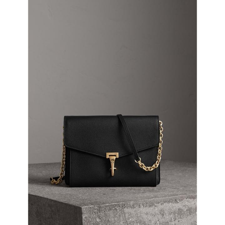 Burberry Burberry Small Leather Crossbody Bag, Black