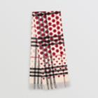 Burberry Burberry The Classic Heart Check Cashmere Scarf, Red