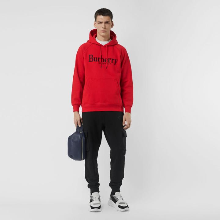 Burberry Burberry Embroidered Logo Jersey Hoodie