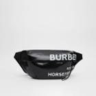 Burberry Burberry Extra Large Horseferry Print Coated Canvas Bag, Black