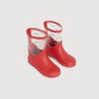 Burberry Burberry Logo Print Rubber Rain Boots, Size: 34, Red
