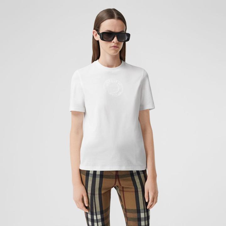 Burberry Burberry Logo Graphic Cotton T-shirt, Size: Xxs, White