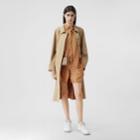 Burberry Burberry Tropical Gabardine Belted Car Coat, Size: 02, Yellow