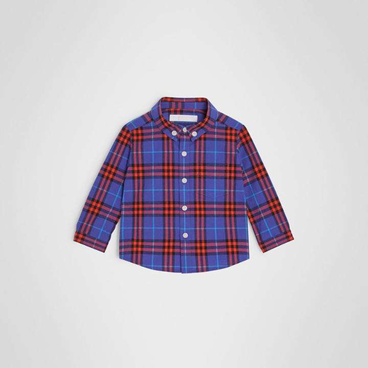 Burberry Burberry Childrens Button-down Collar Check Cotton Shirt, Size: 6m