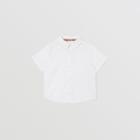 Burberry Burberry Childrens Short-sleeve Logo Print Stretch Cotton Shirt, Size: 12m
