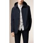 Burberry Burberry Technical Fabric Detachable Hood Jacket, Size: M, Blue