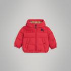 Burberry Burberry Down-filled Hooded Puffer Jacket, Size: 2y, Red
